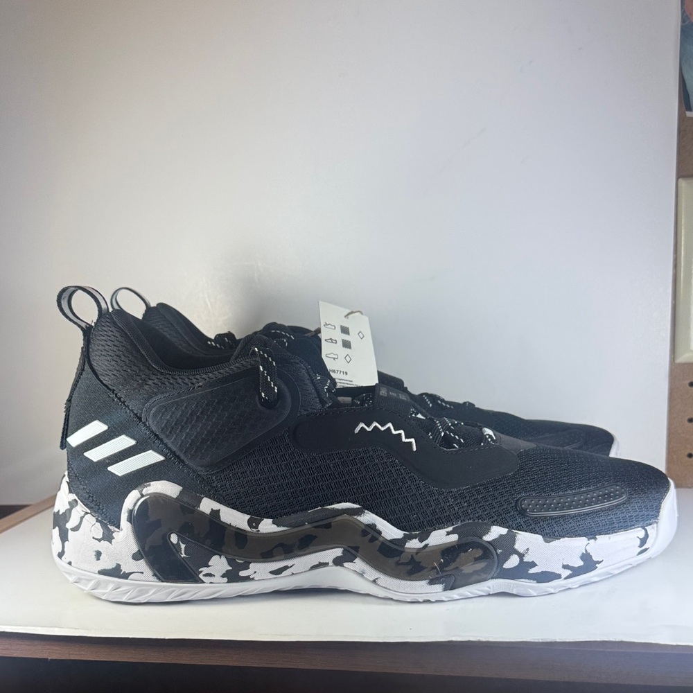 Adidas D.O.N. Issue 3 Paint Smudge Black Men’s Size 14 Basketball Sneakers